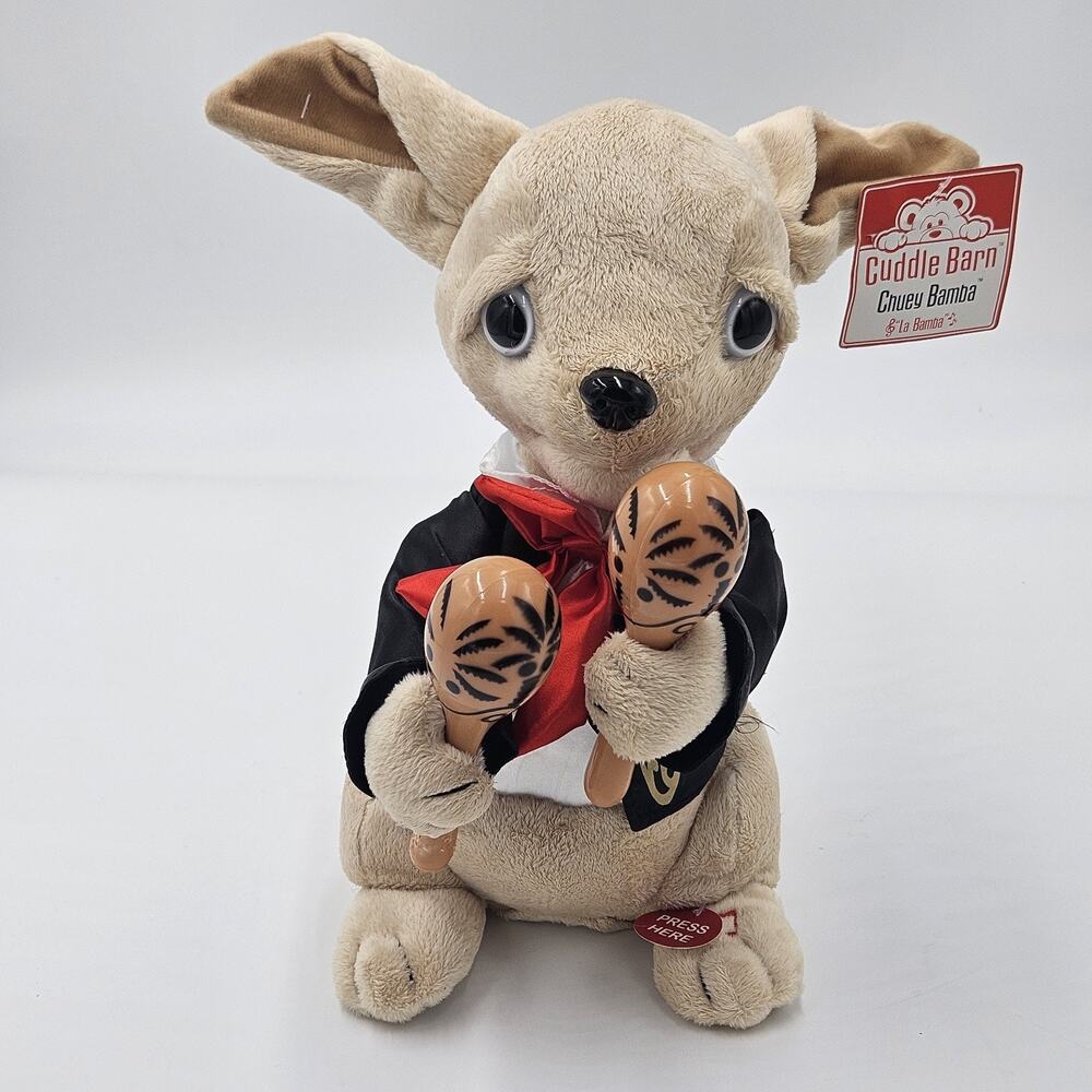Chuey Bamba Cuddle Barn 12" Chihuahua Mariachi Shakin Maracas Animated Plush Toy